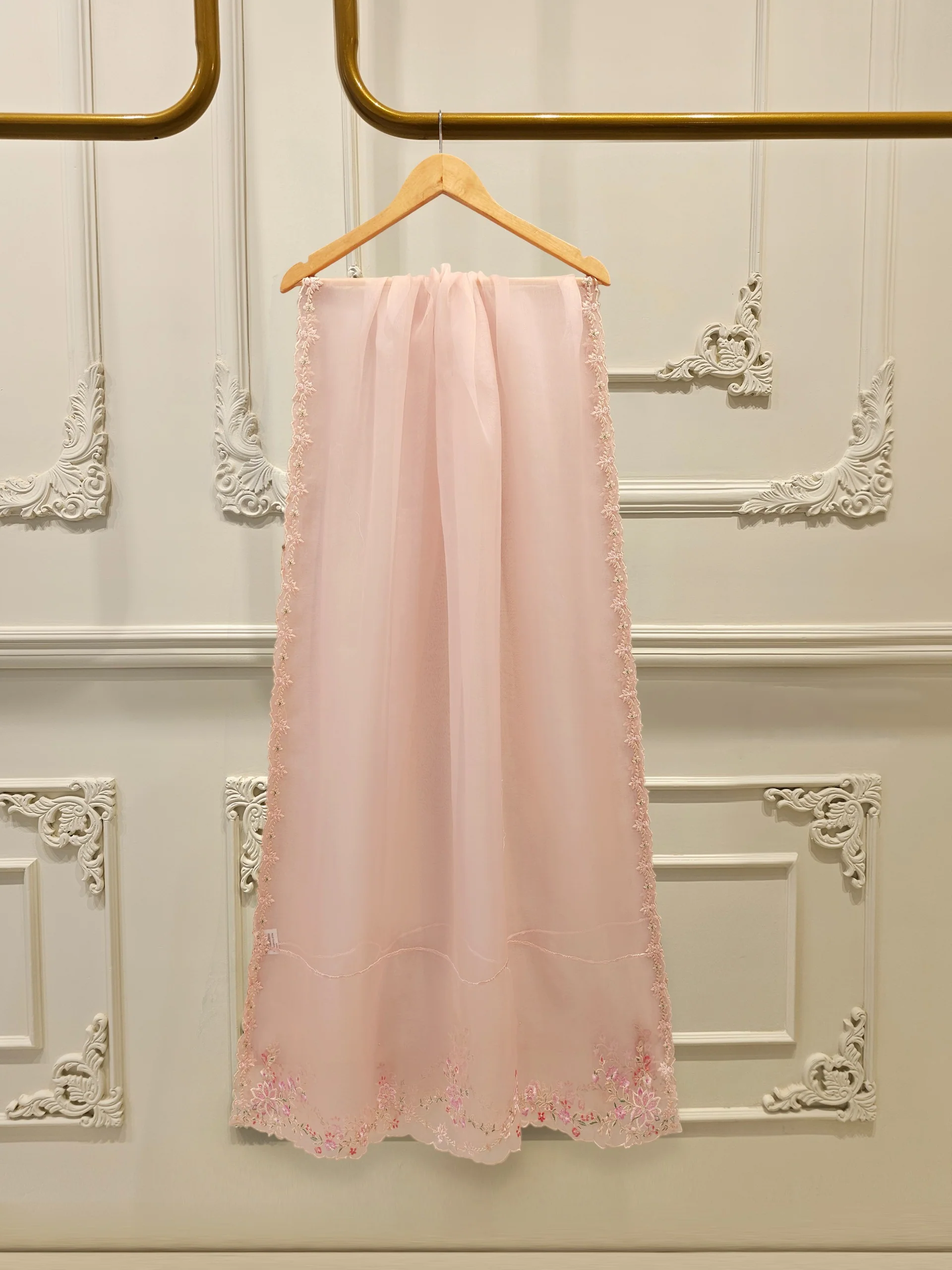 (Kids) 2 Piece - Embroidered Cotton Net Suit KD089 - Image 6