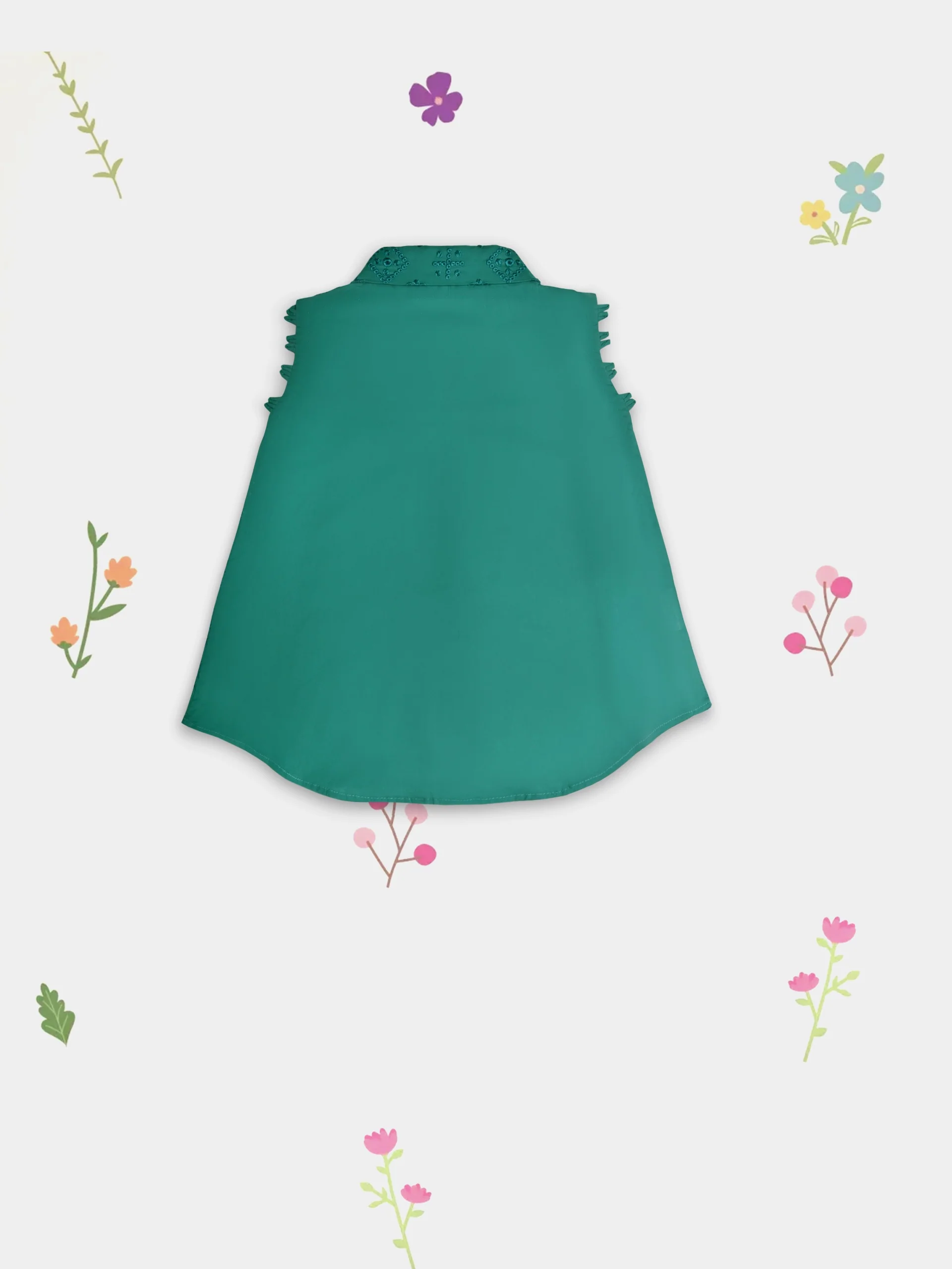 (Kids) Embroidered Lawn Suit FKD-084 - Image 4