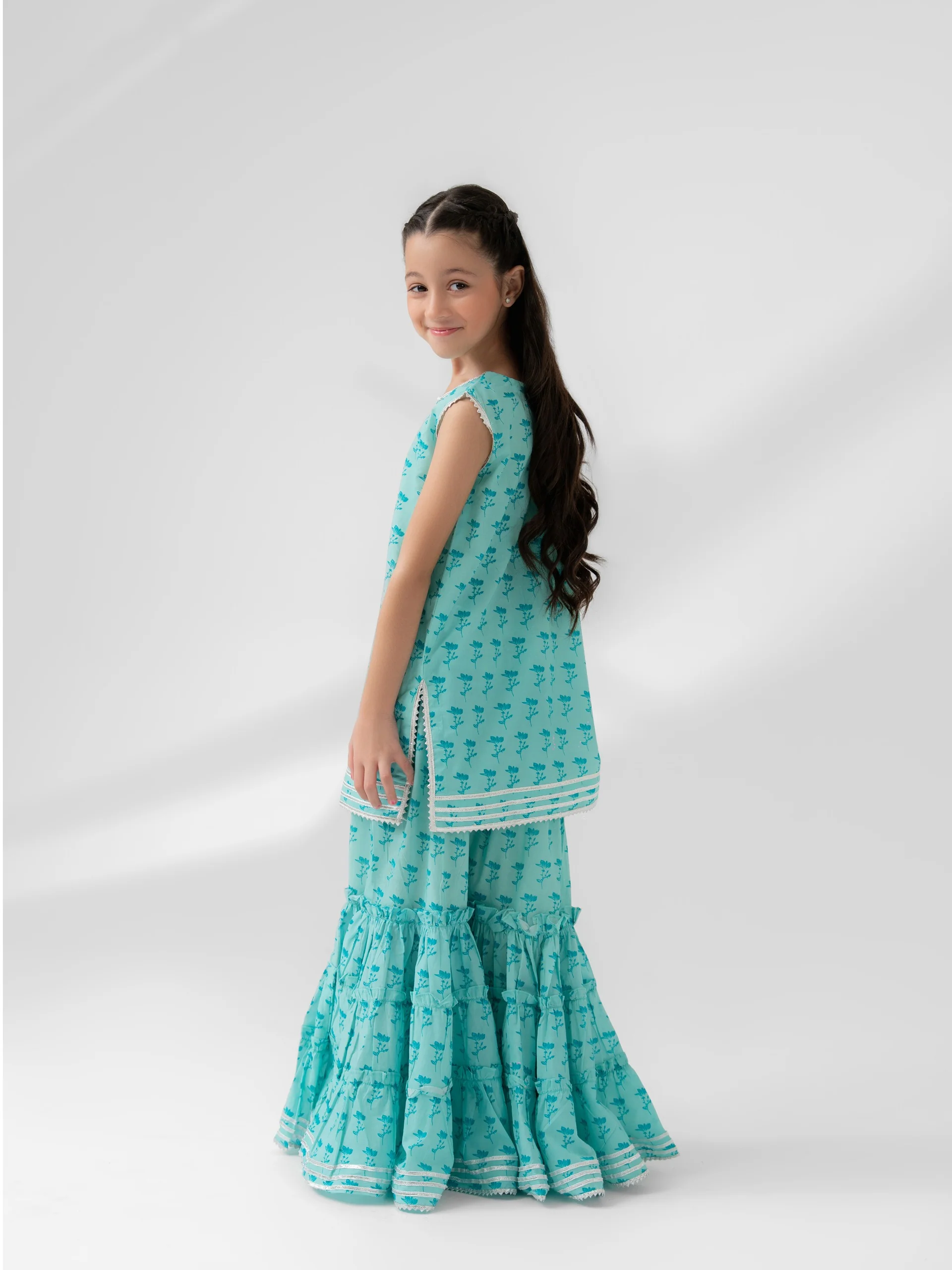 (Kids) 2 - Piece Printed Lawn Suit KD-035 - Image 3