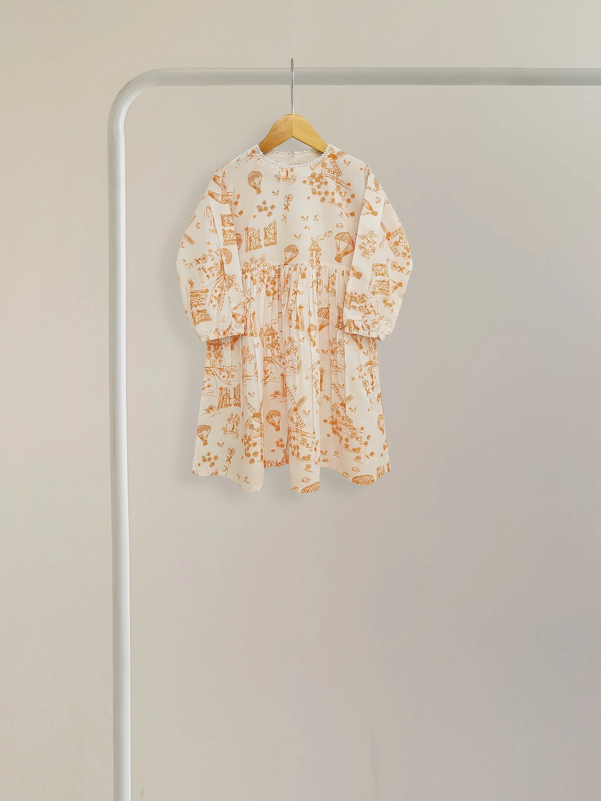 (Kids) Printed Cambric Frock KD-0037
