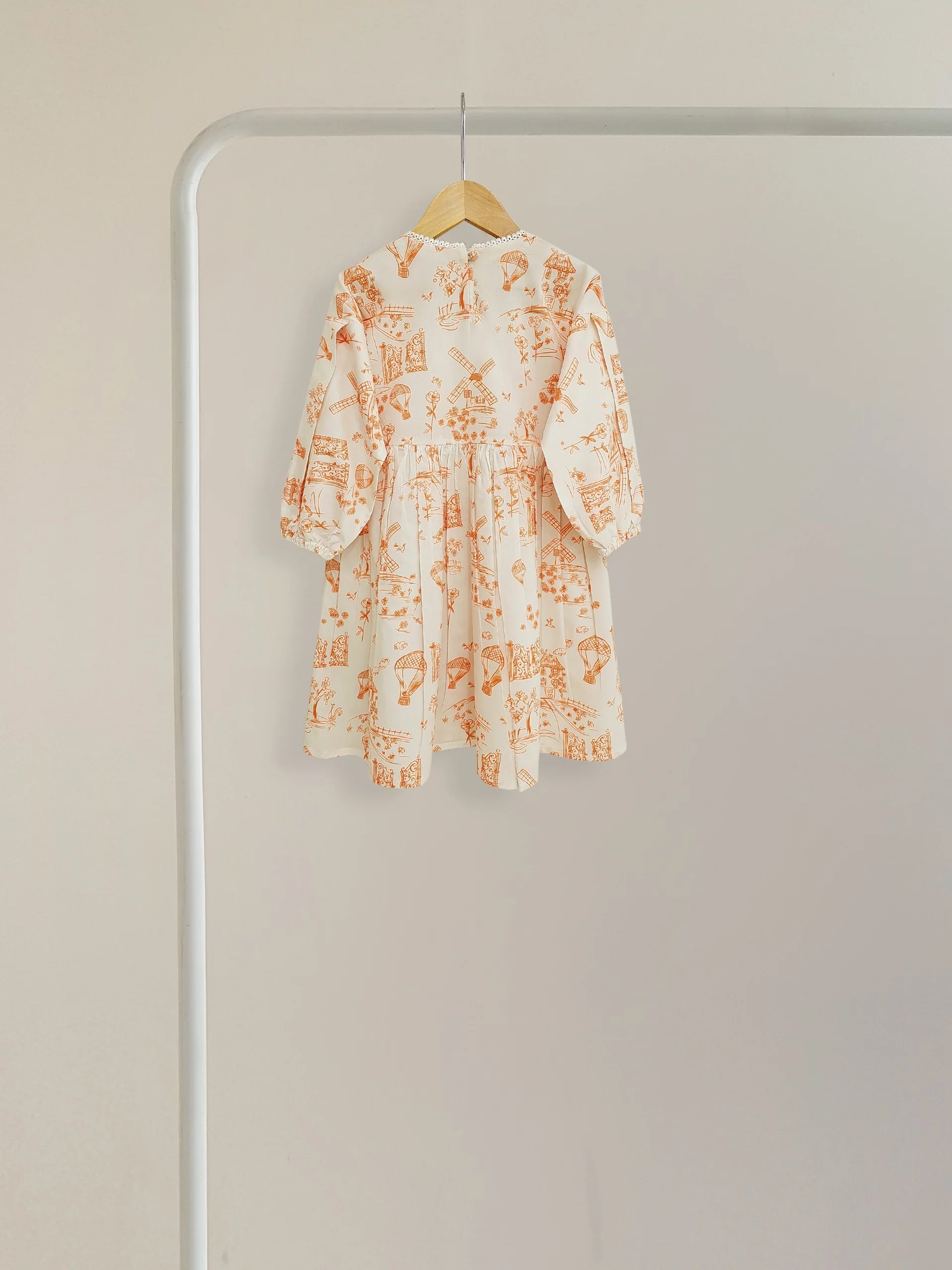 (Kids) Printed Cambric Frock KD-0037 - Image 5