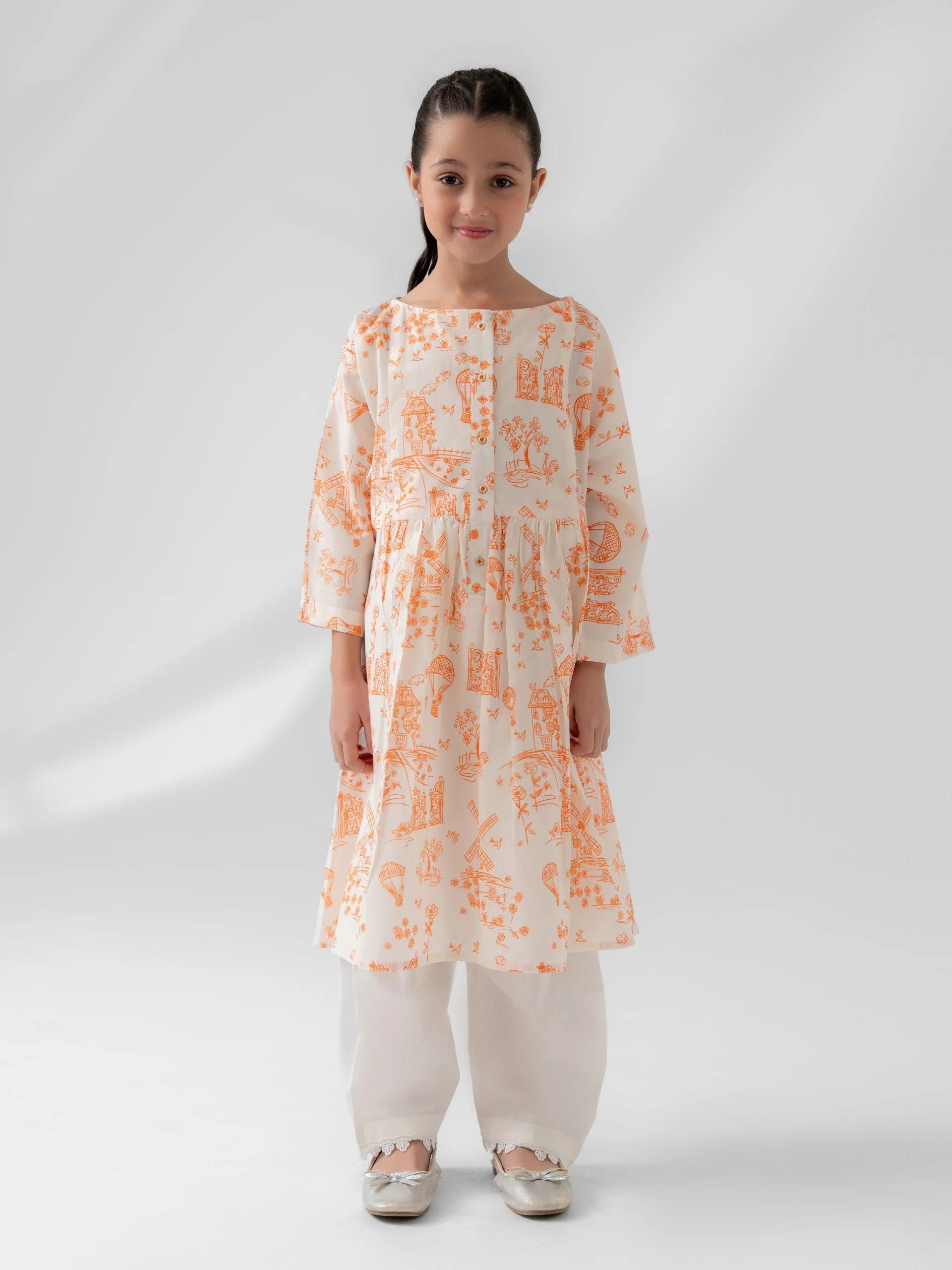 (Kids) Printed Cambric Shirt KD-0040 - Image 4