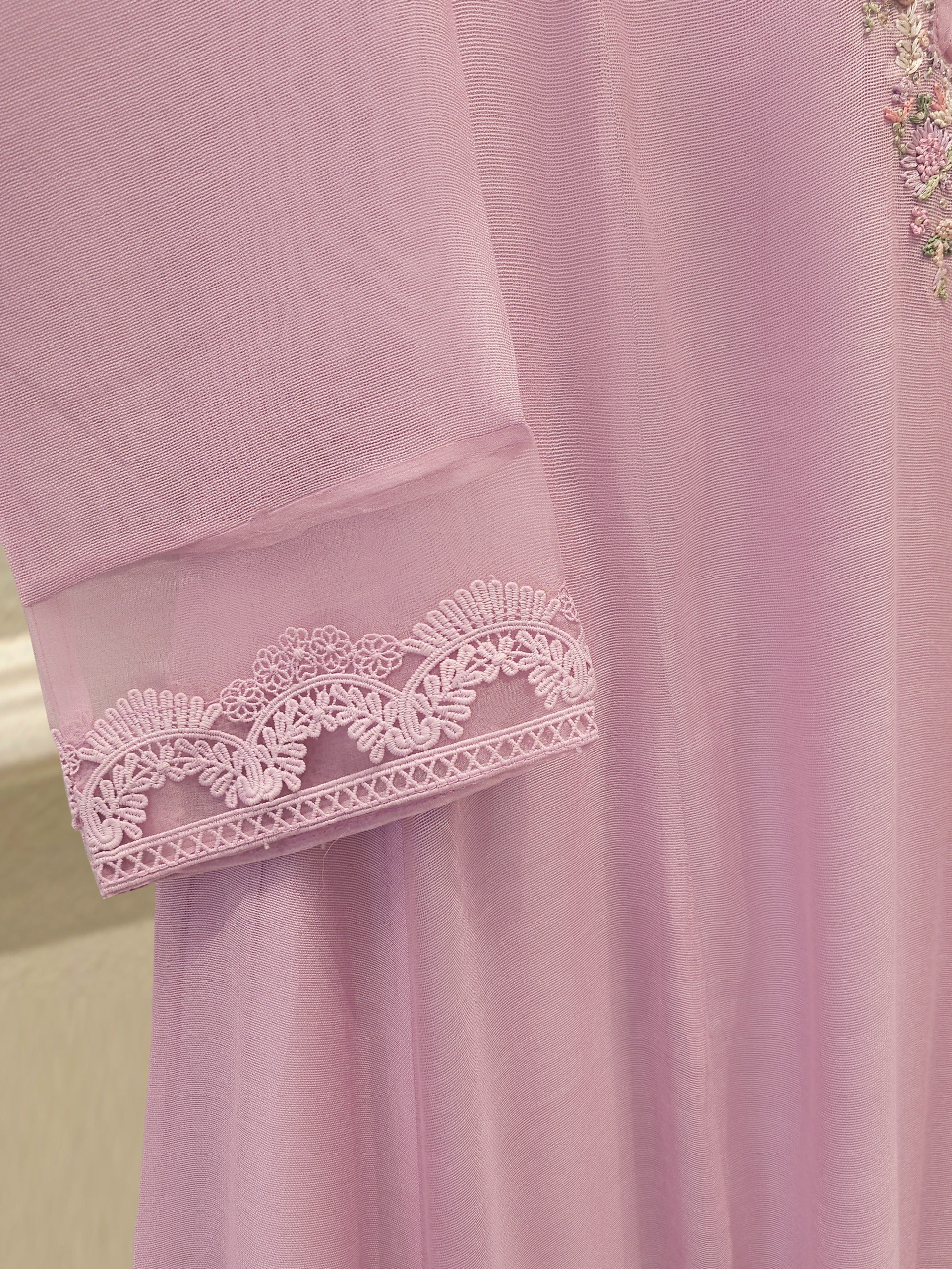 Pure Embroidered Cotton Net Shirt S113802 - Image 3