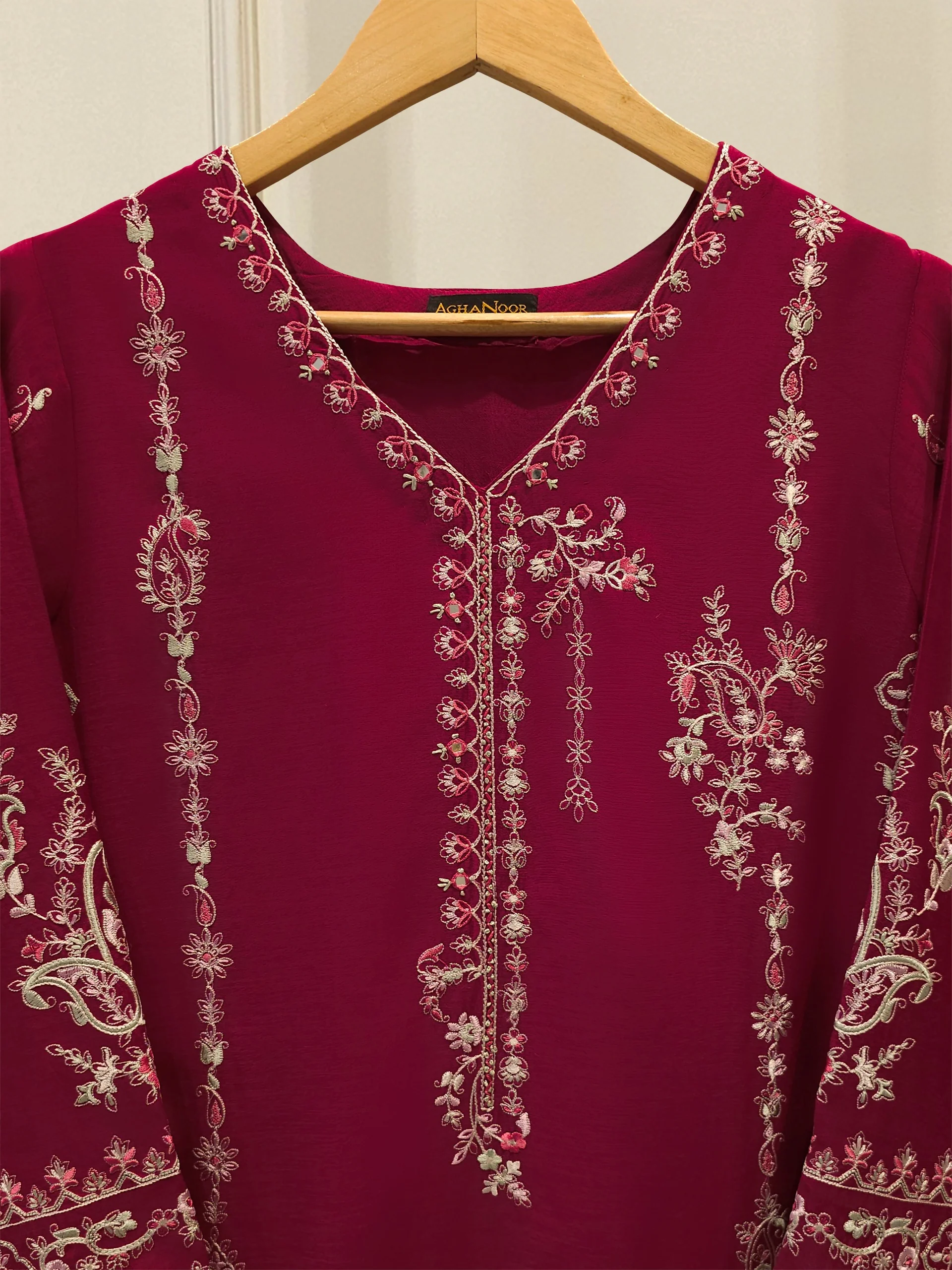 Pure Embroidered Kora Cotton Shirt S113836 - Image 2