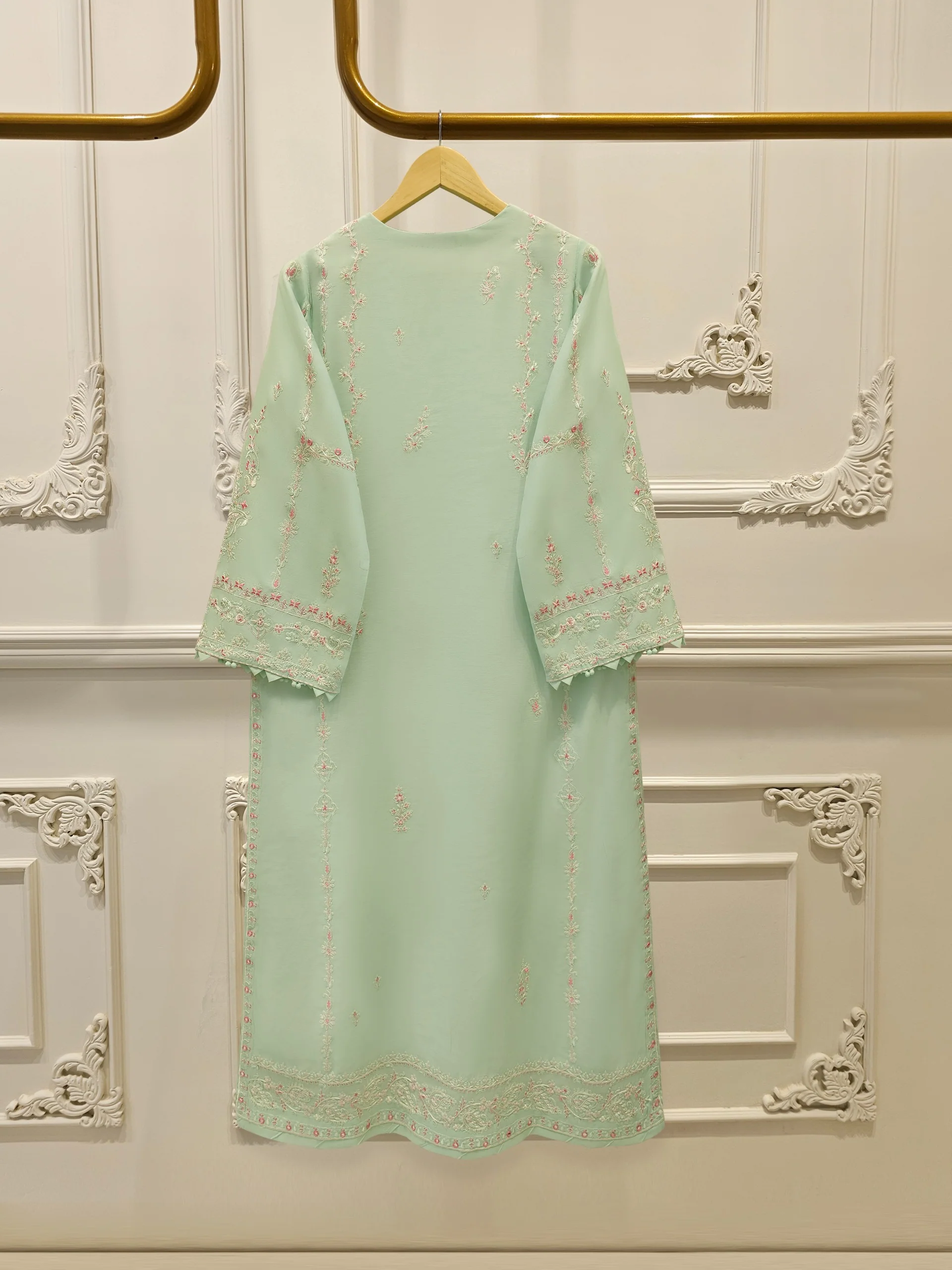 Pure Embroidered Kora Cotton Shirt S113837 - Image 5