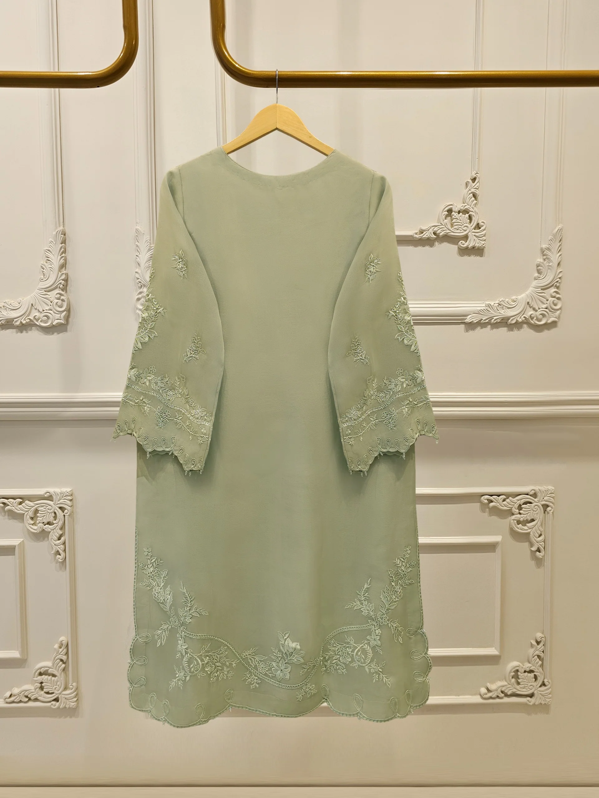 Pure Embroidered Organza Shirt S113948 - Image 5