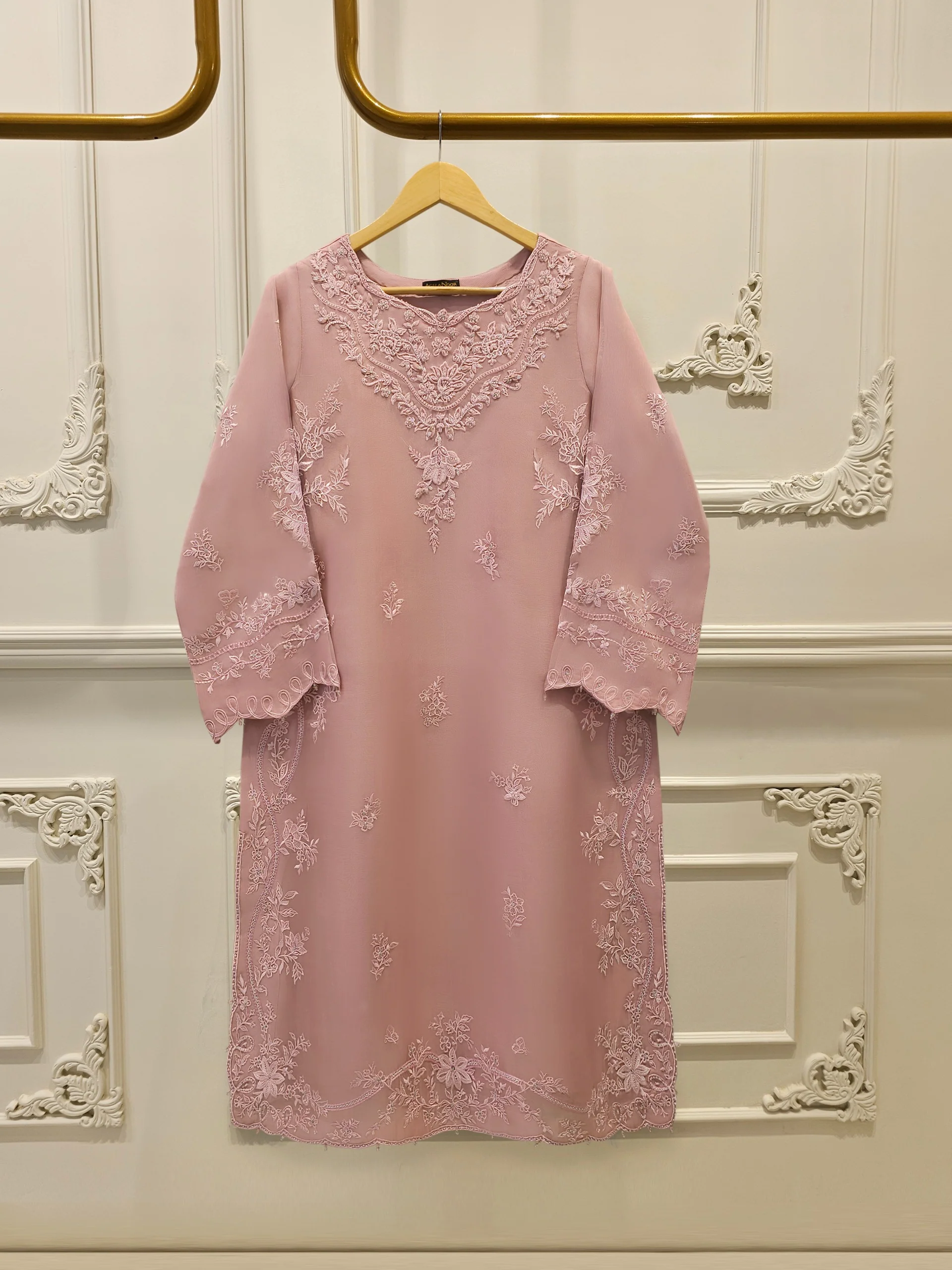 Pure Embroidered Organza Shirt S114044