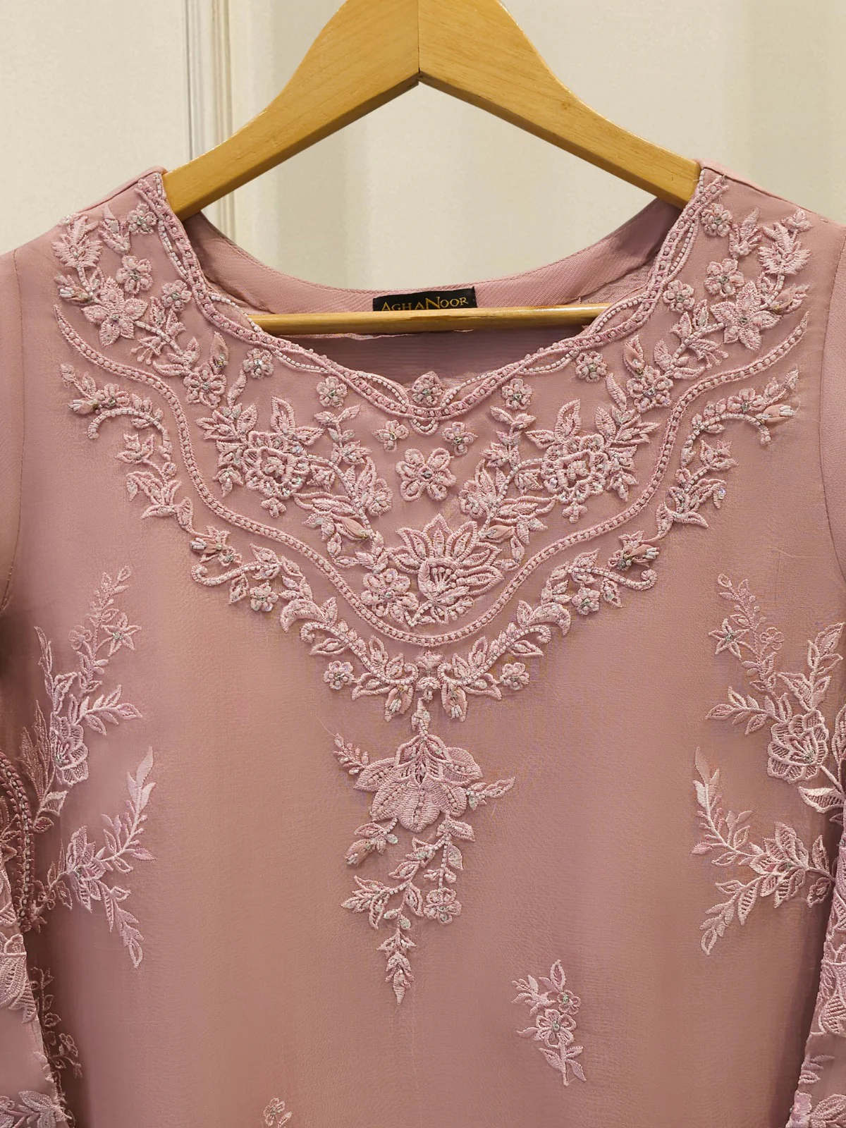 Pure Embroidered Organza Shirt S114044 - Image 2