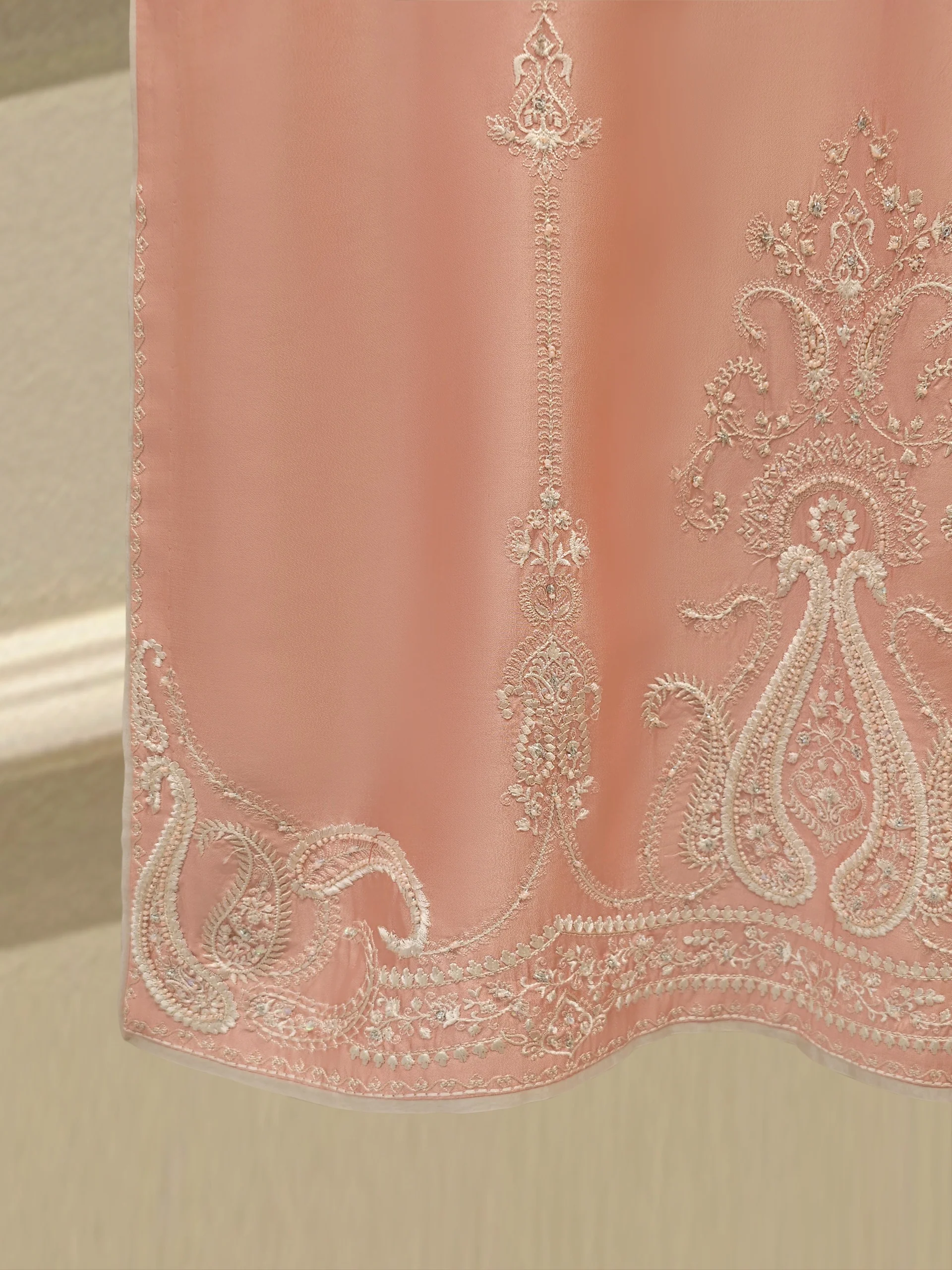 Pure Embroidered Sheesha Silk Shirt S113447 - Image 4
