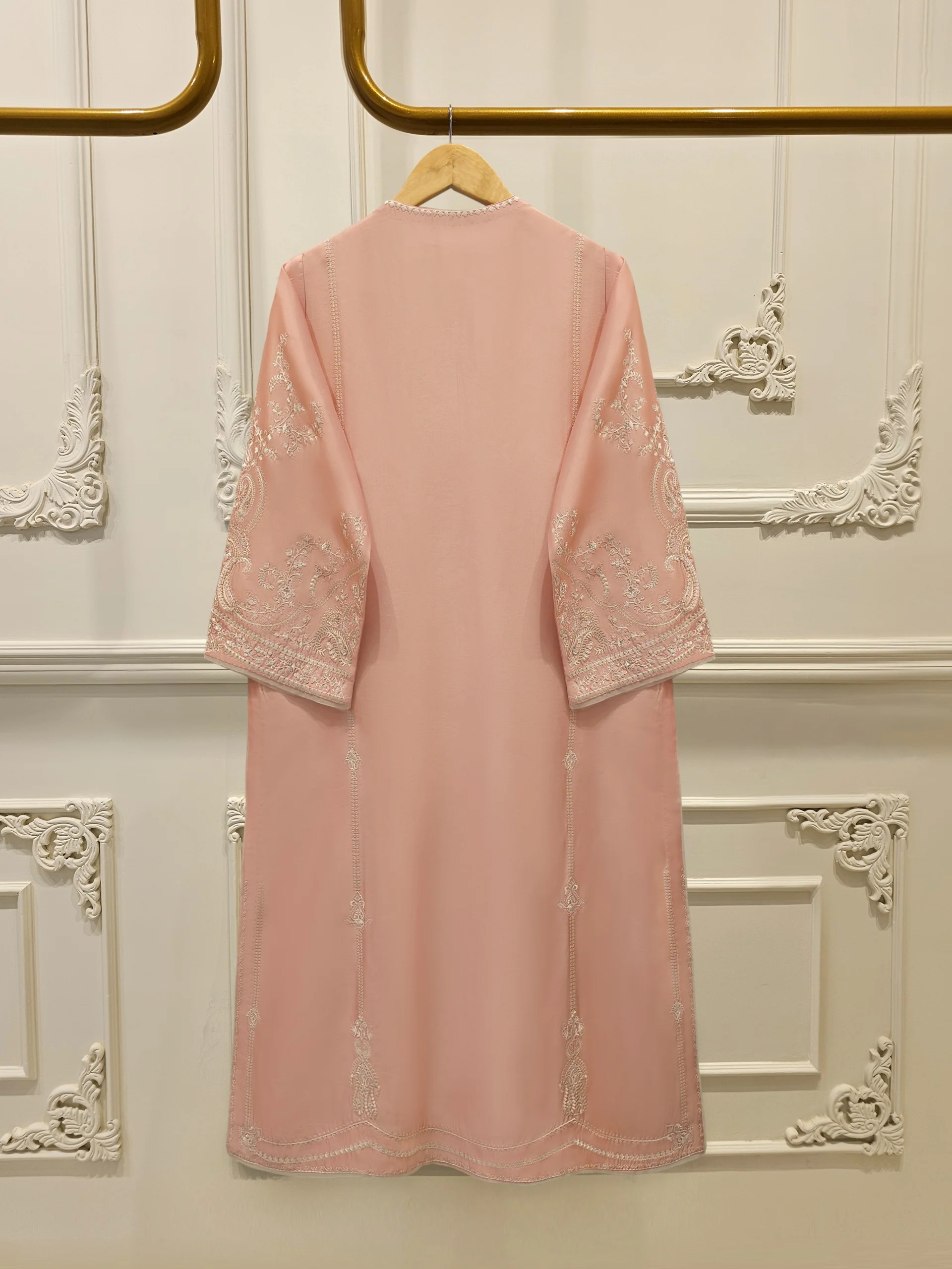 Pure Embroidered Sheesha Silk Shirt S113447 - Image 5