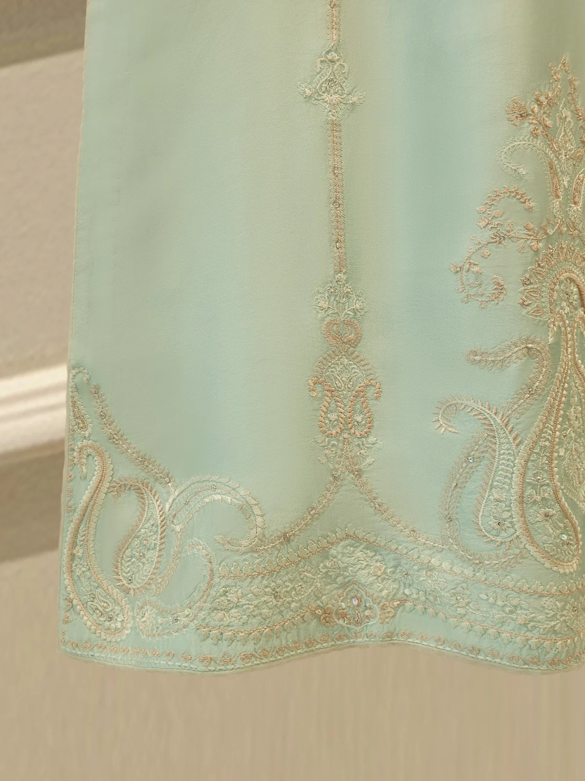 Pure Embroidered Sheesha Silk Shirt S113501 - Image 2