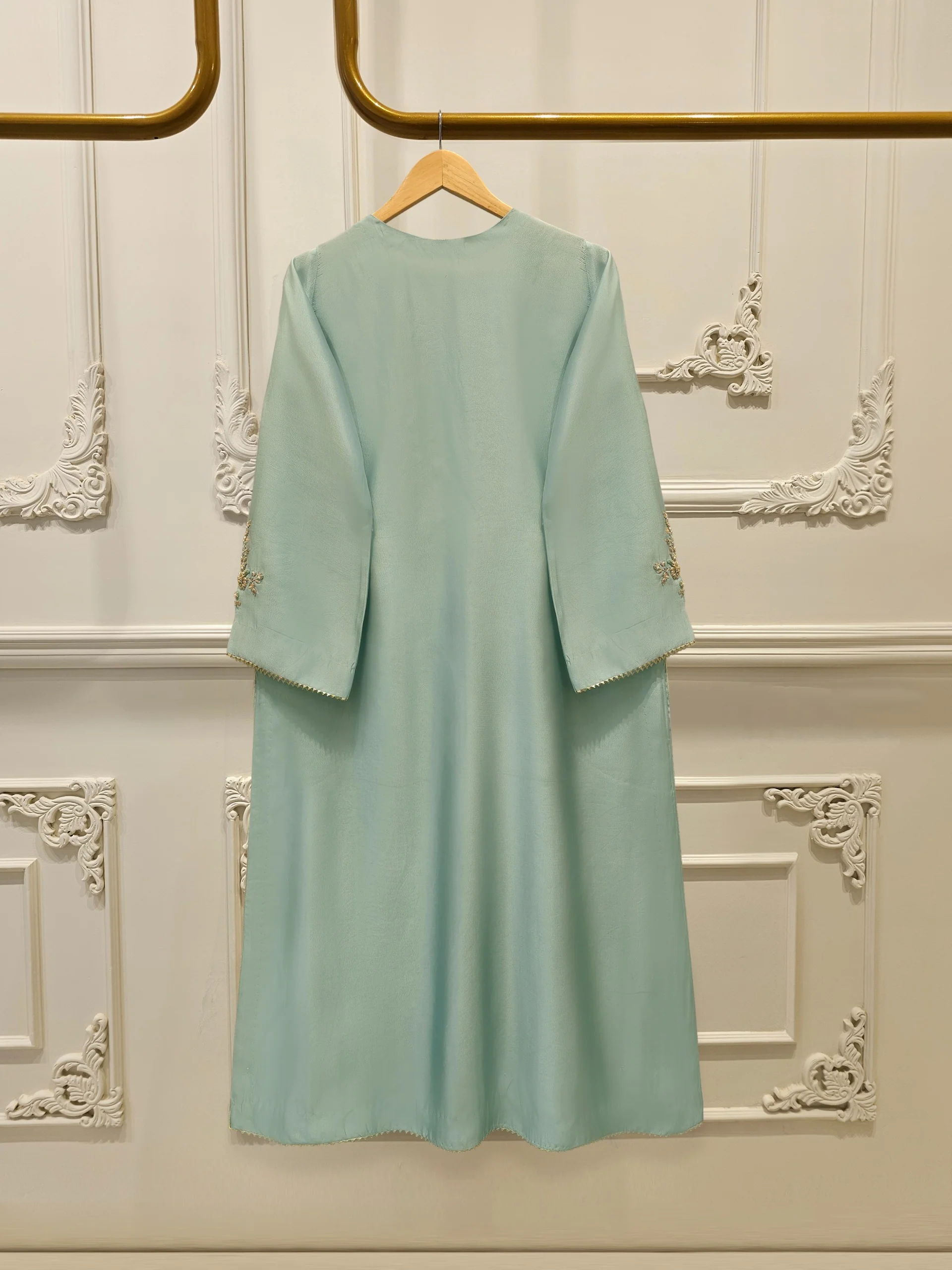 Pure Embroidered Sheesha Silk Shirt S113843 - Image 5