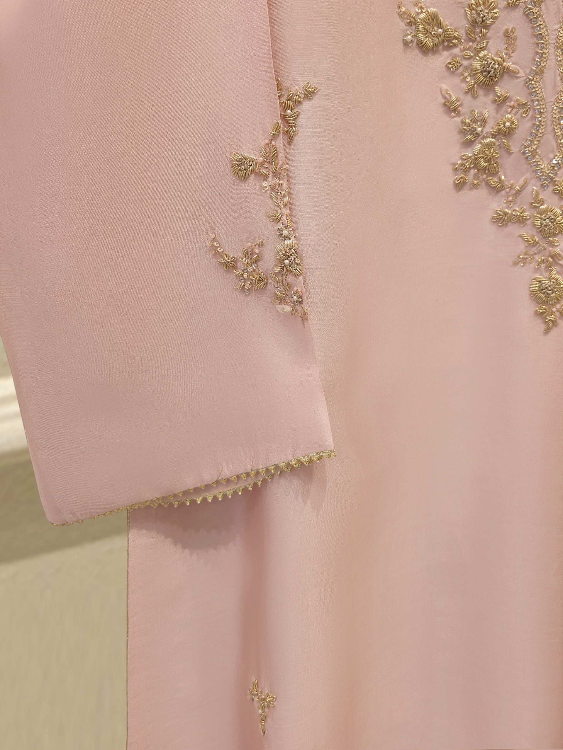 Pure Embroidered Sheesha Silk Shirt S113886 - Image 3