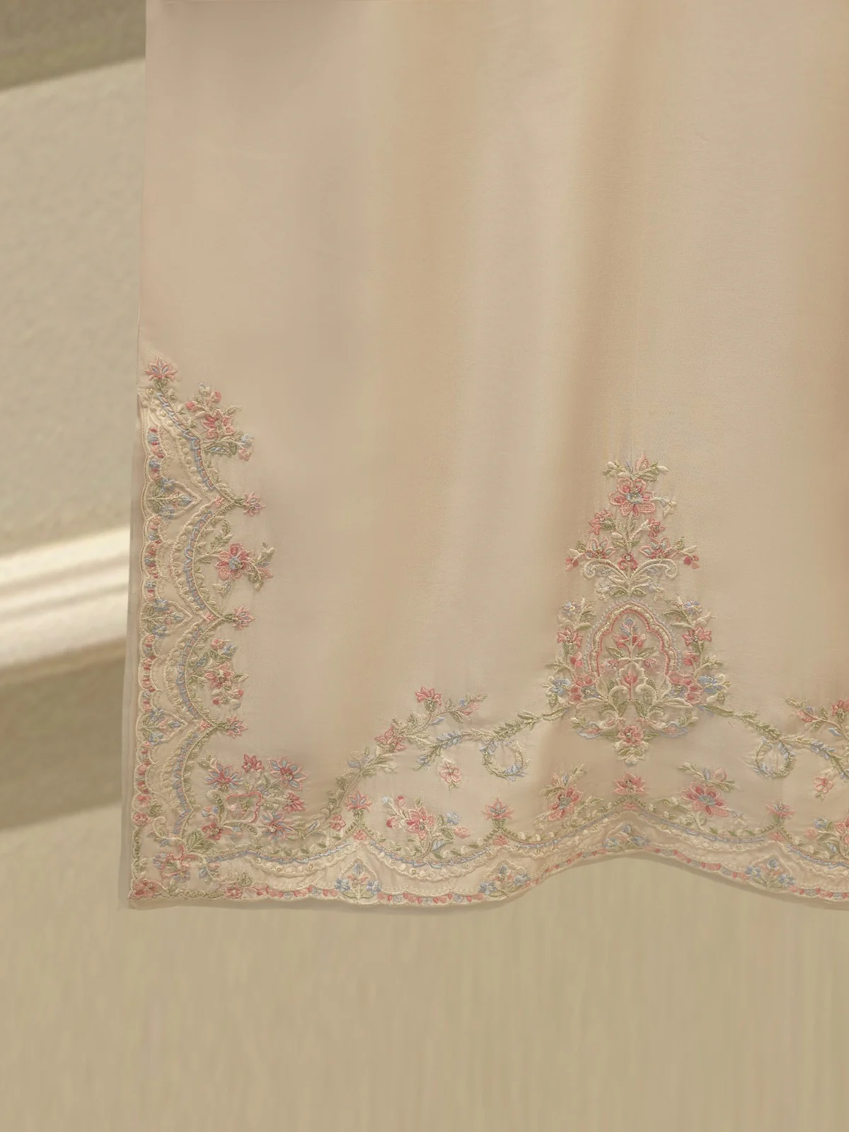 Pure Embroidered Sheesha Silk Shirt S114006 - Image 4