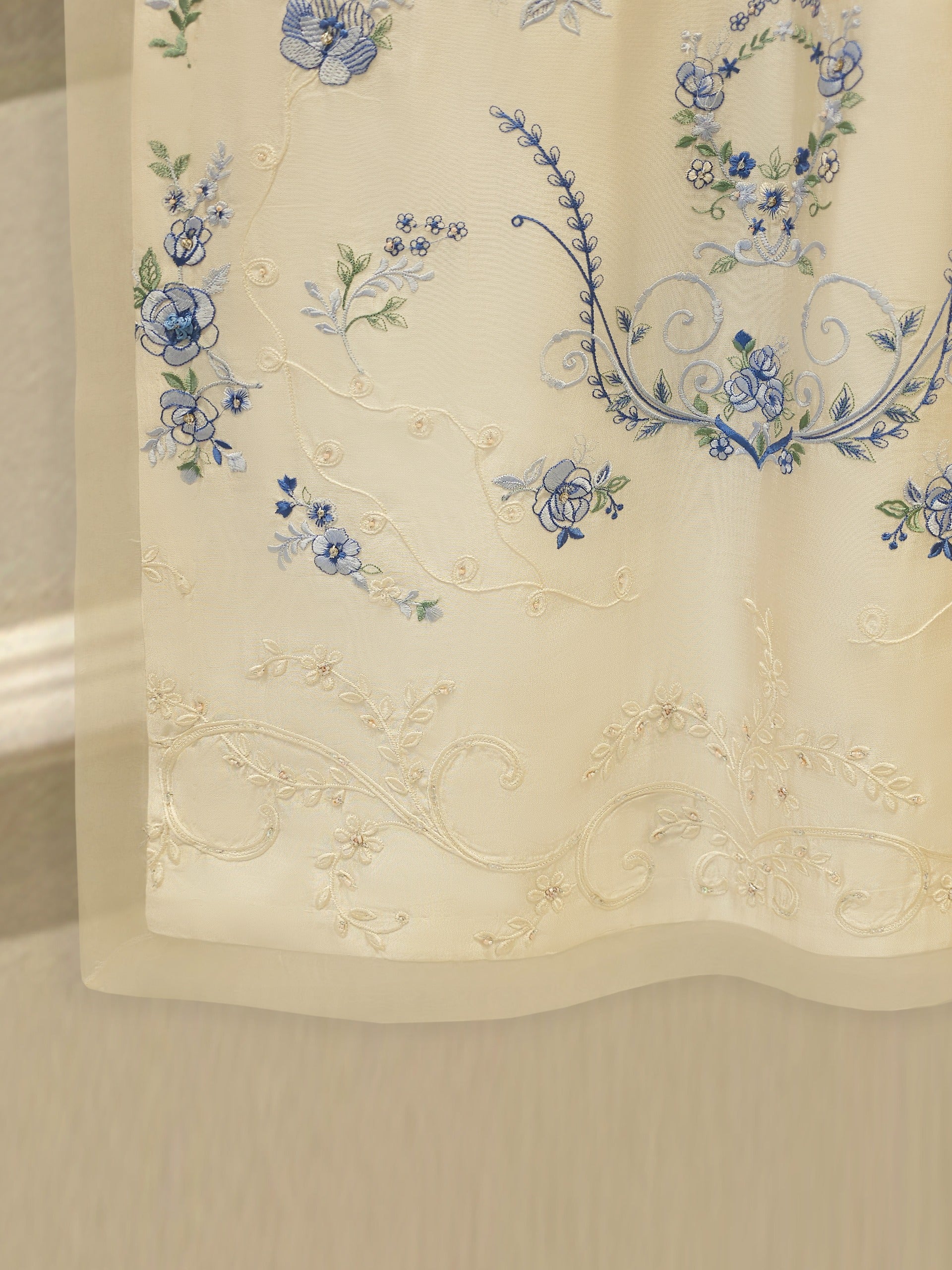 Pure Embroidered Sheesha Silk Shirt S114103 - Image 5