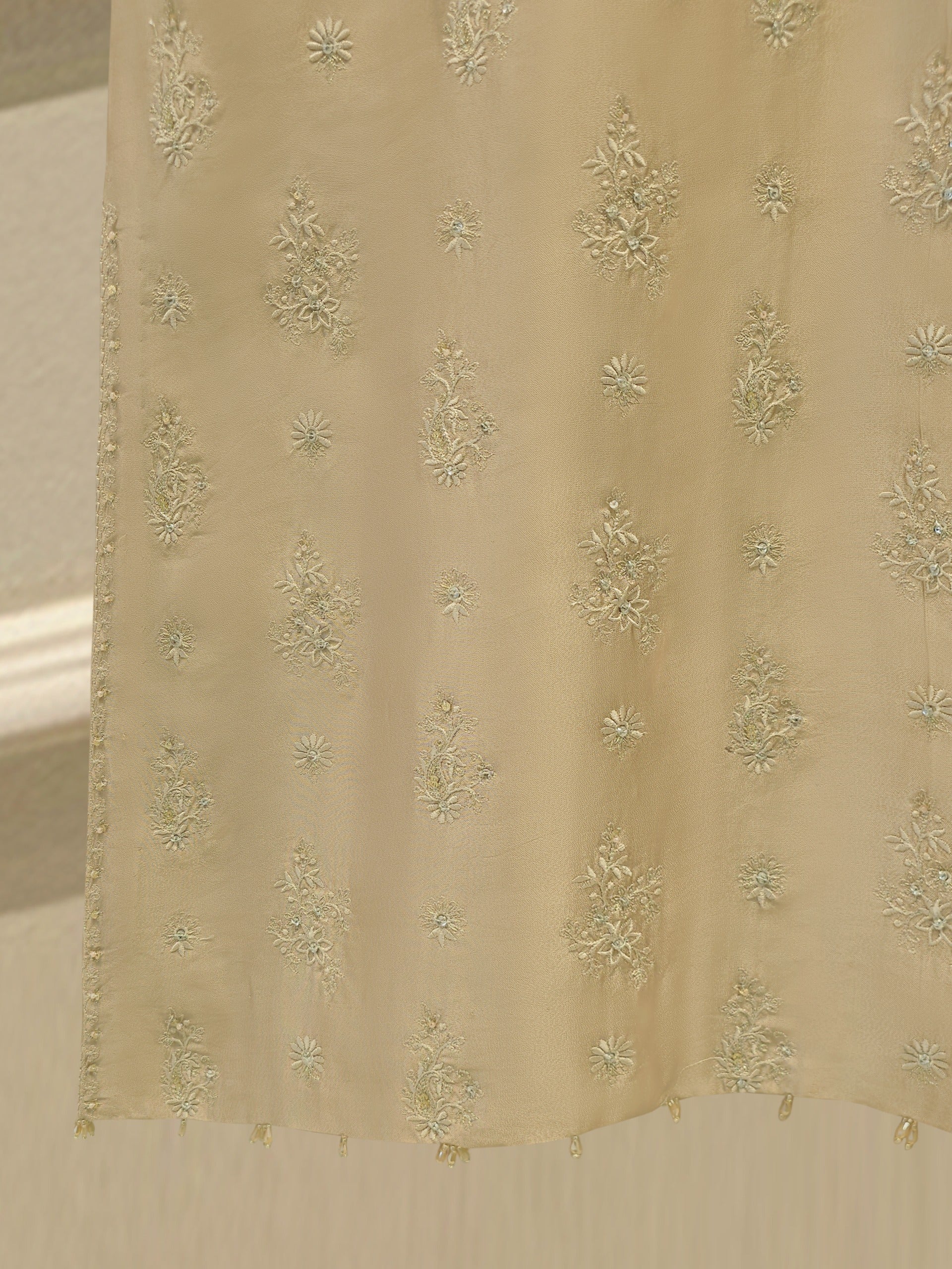 Pure Embroidered Sheesha Silk Shirt S114203 - Image 4