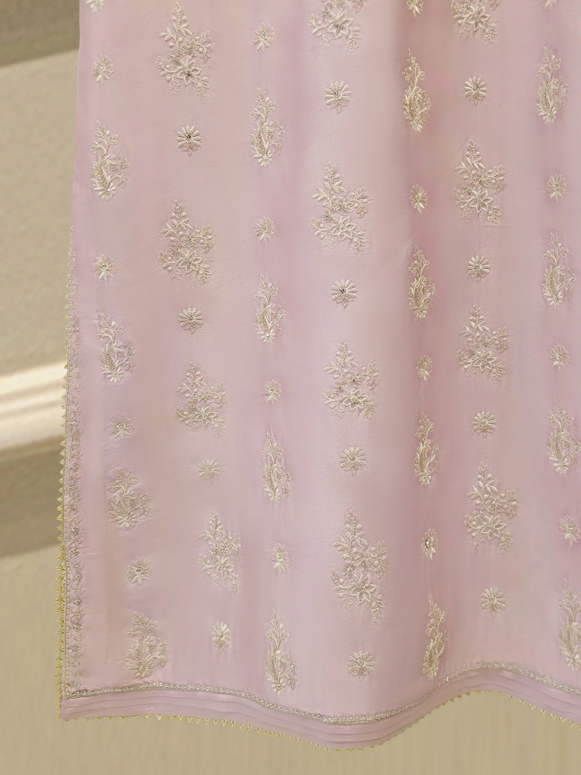 Pure Embroidered Sheesha Silk Shirt S114204 - Image 4