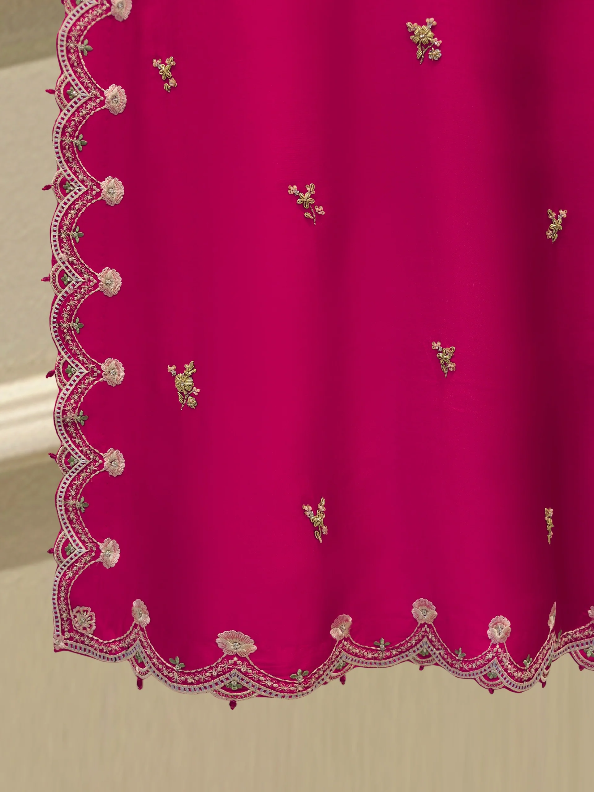 Pure Embroidered Sheesha Silk Shirt S114218 - Image 4