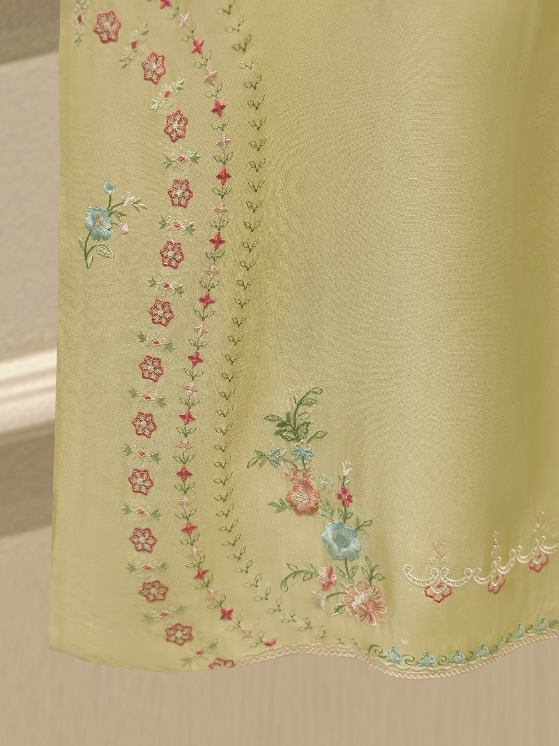 Pure Embroidered Sheesha Silk Shirt S114269 - Image 6