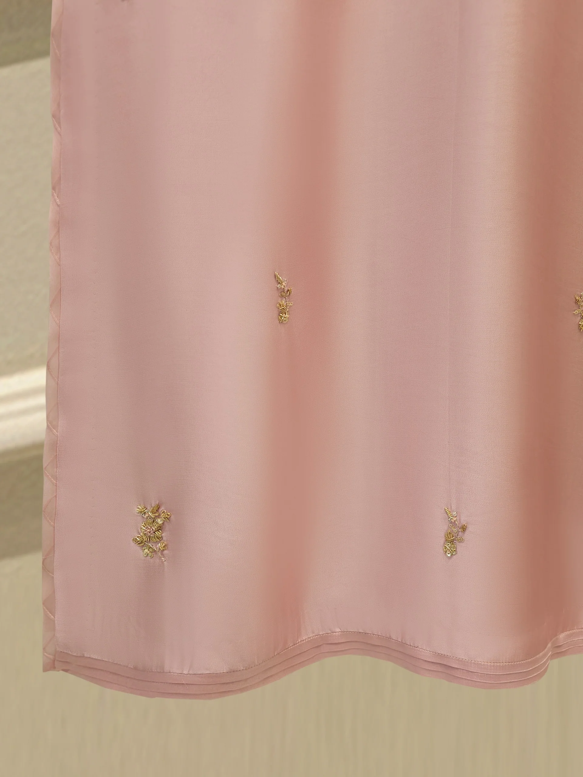 Pure Embroidered Sheesha Silk Shirt S114270 - Image 4