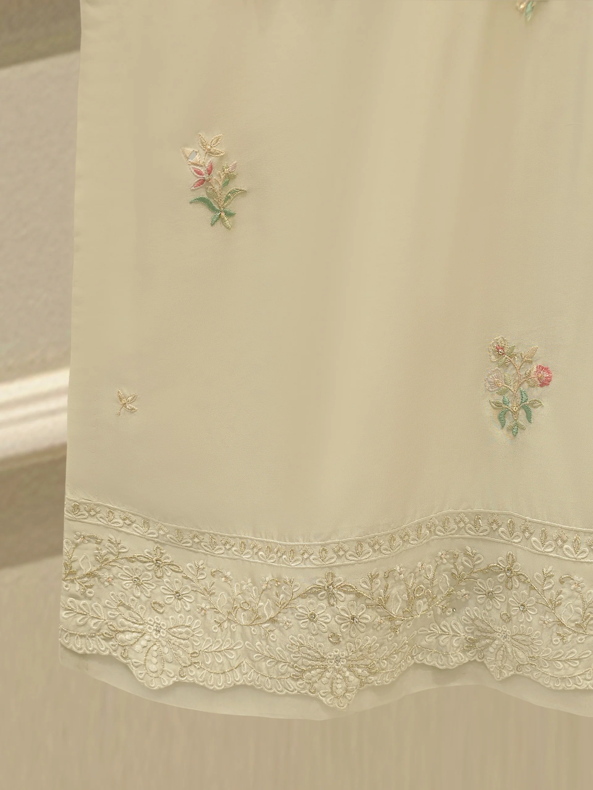 Pure Embroidered Sheesha Silk Shirt S114274 - Image 4
