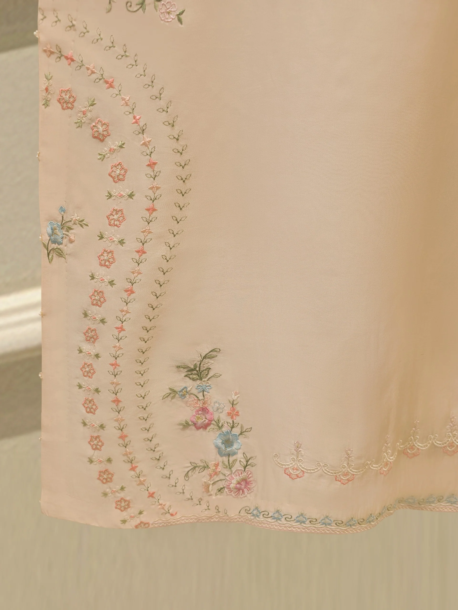 Pure Embroidered Sheesha Silk Shirt S114317 - Image 5