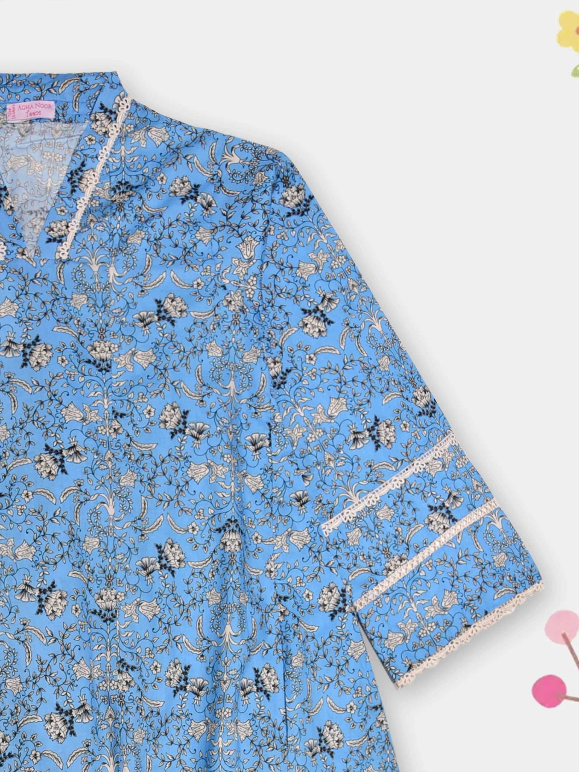 (Teens) 2 Piece - Digital Printed Lawn Suit TN00003 - Image 4