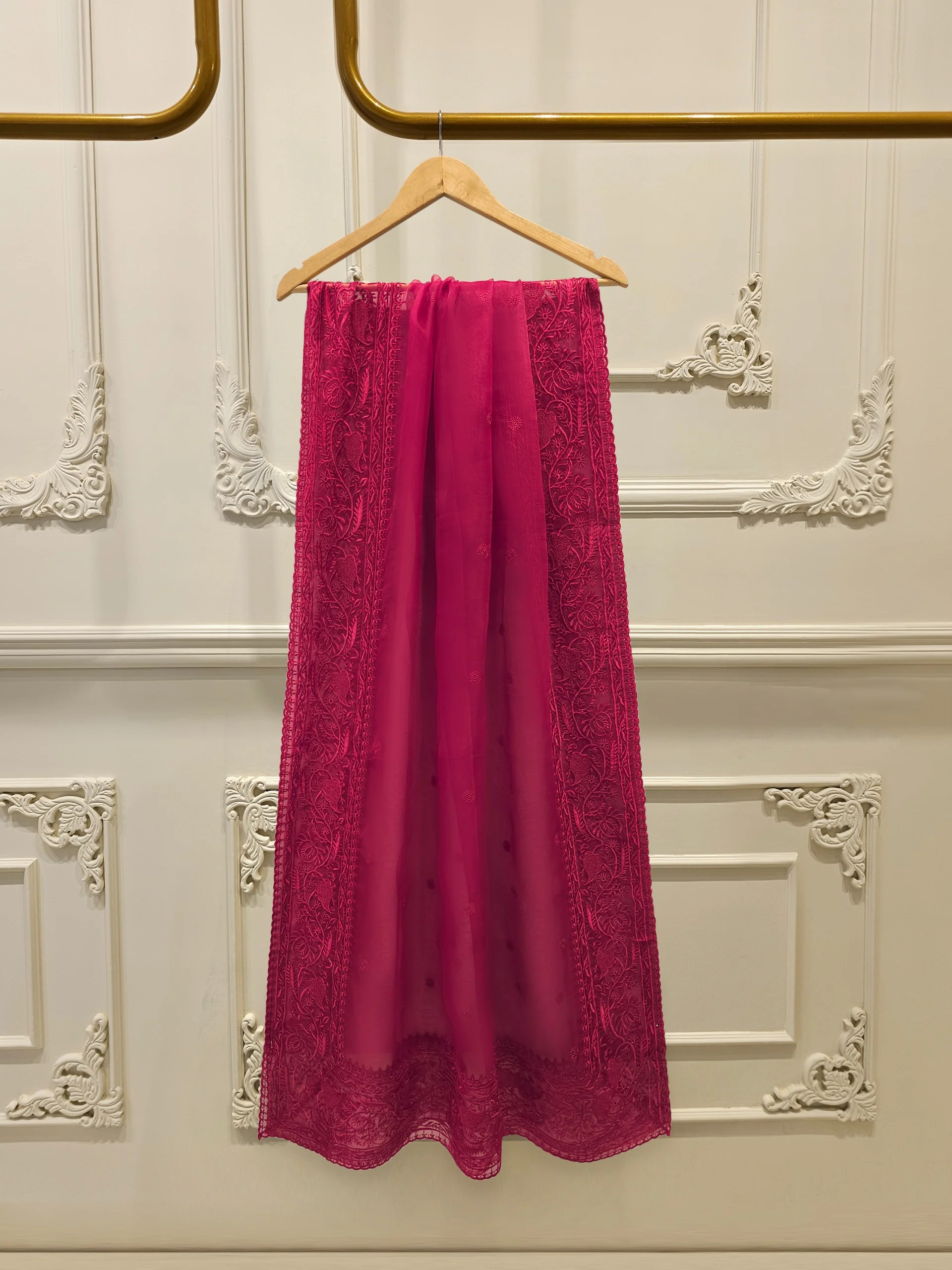 (Unstitched) 3 Piece - Pure Embroidered Cotton Net Suit S113614 - Image 6